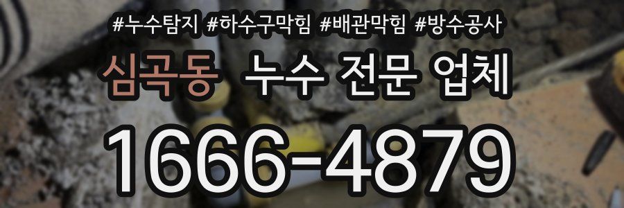 심곡동 누수 전문 업체
