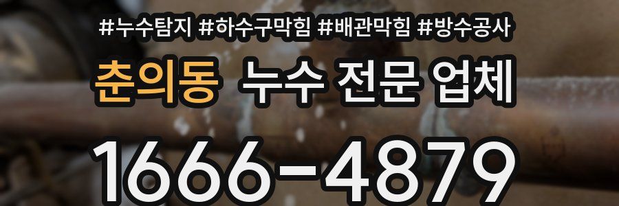 춘의동 누수 전문 업체