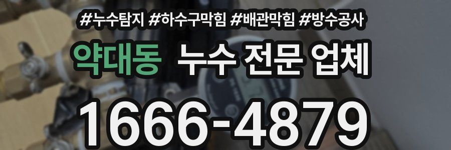약대동 누수 전문 업체