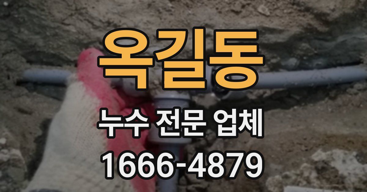 옥길동 누수 전문 업체
