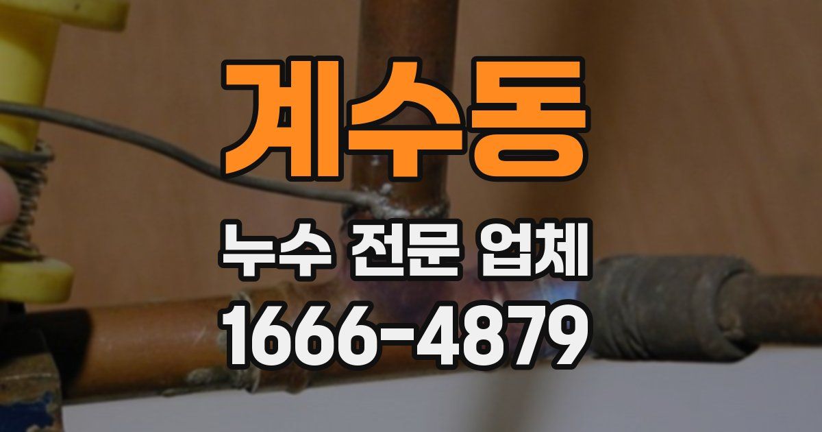 계수동 누수 전문 업체