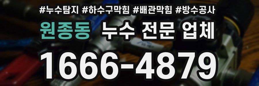 원종동 누수 전문 업체