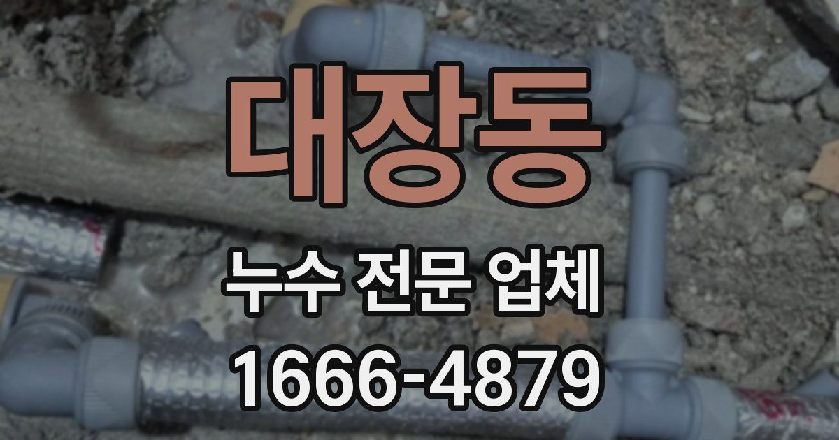 대장동 누수 전문 업체