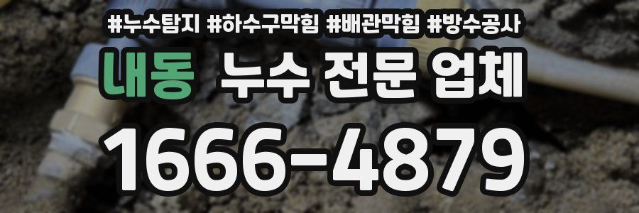 내동 누수 전문 업체