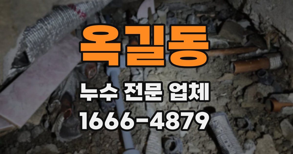 옥길동 누수 전문 업체