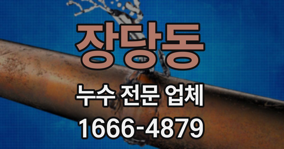 장당동 누수 전문 업체