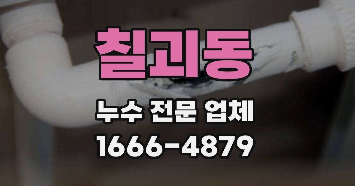 칠괴동 누수 전문 업체