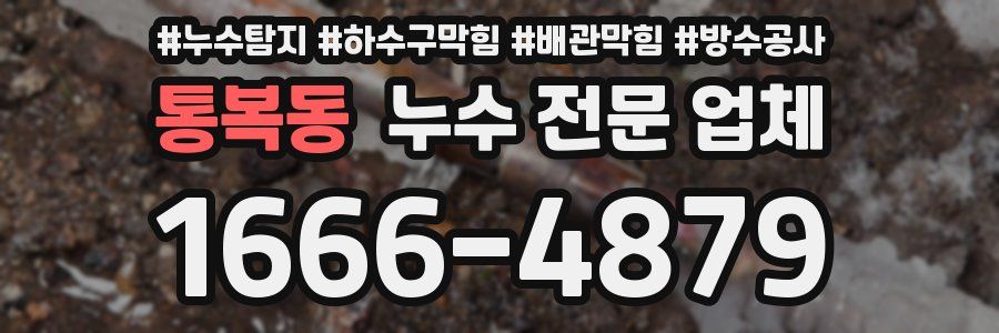 통복동 누수 전문 업체