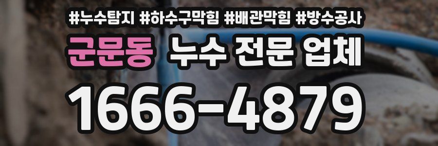 군문동 누수 전문 업체