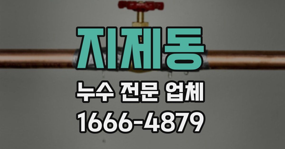 지제동 누수 전문 업체