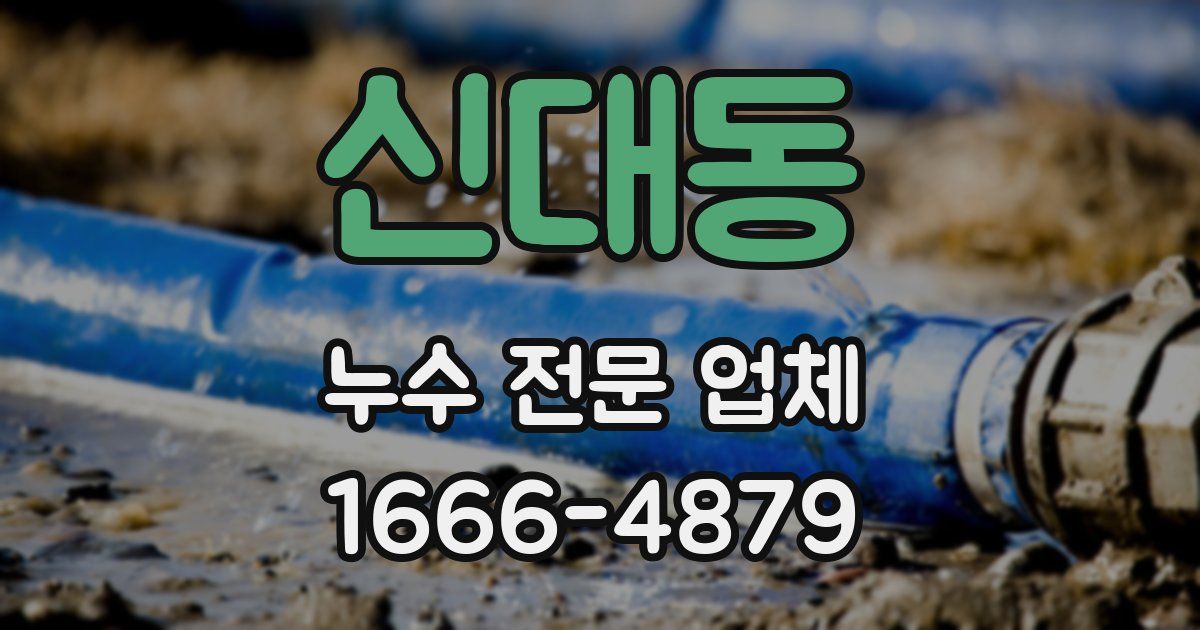 신대동 누수 전문 업체