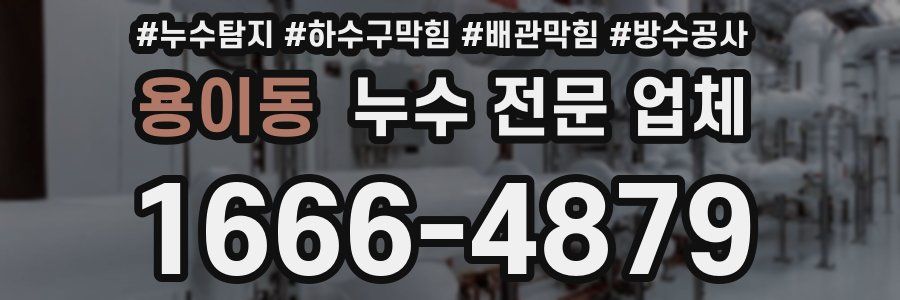용이동 누수 전문 업체
