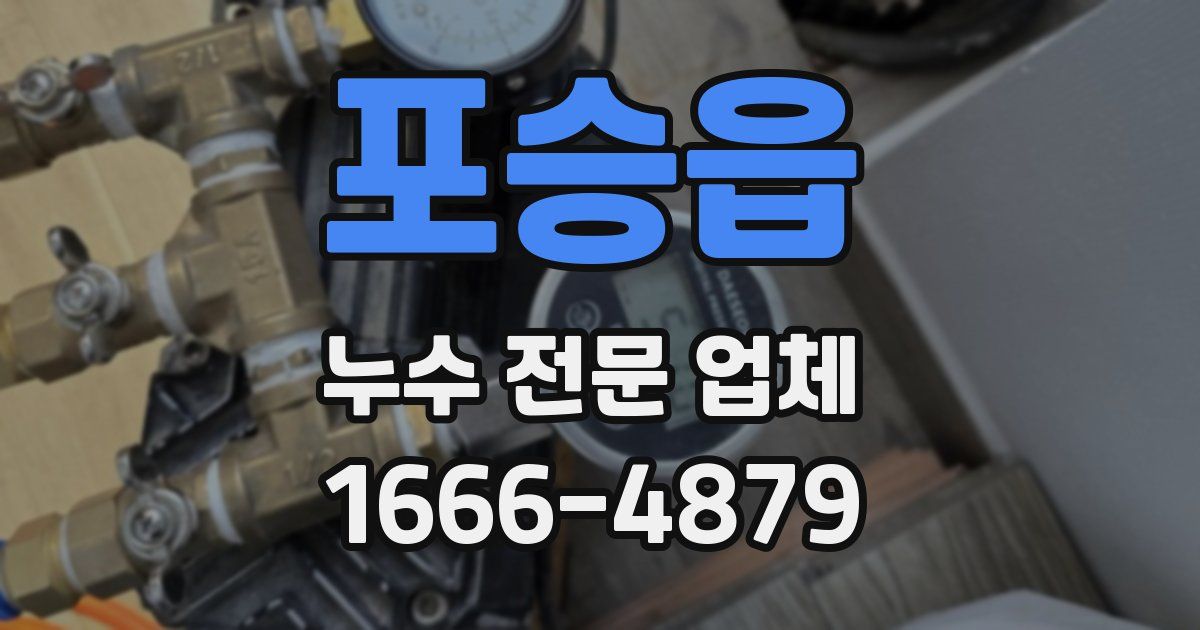 포승읍 누수 전문 업체