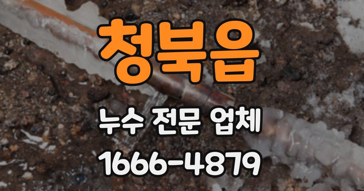 청북읍 누수 전문 업체