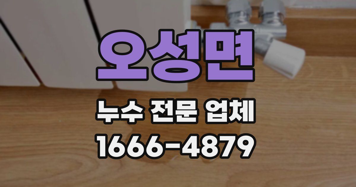오성면 누수 전문 업체