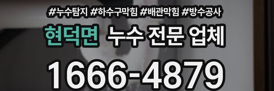 현덕면 누수 전문 업체