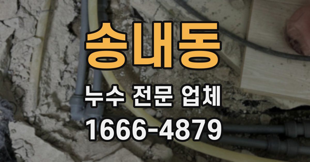 송내동 누수 전문 업체