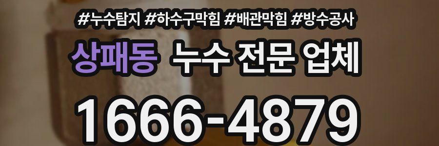 상패동 누수 전문 업체