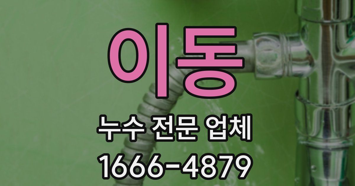 이동 누수 전문 업체