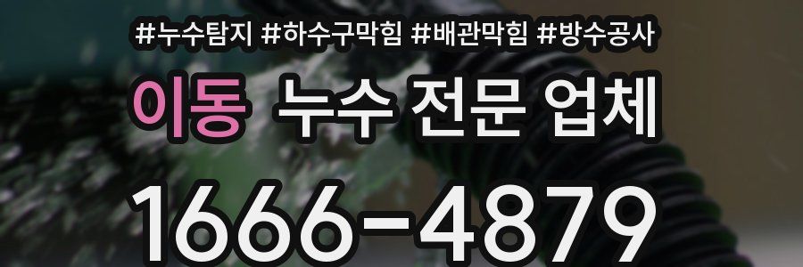 이동 누수 전문 업체