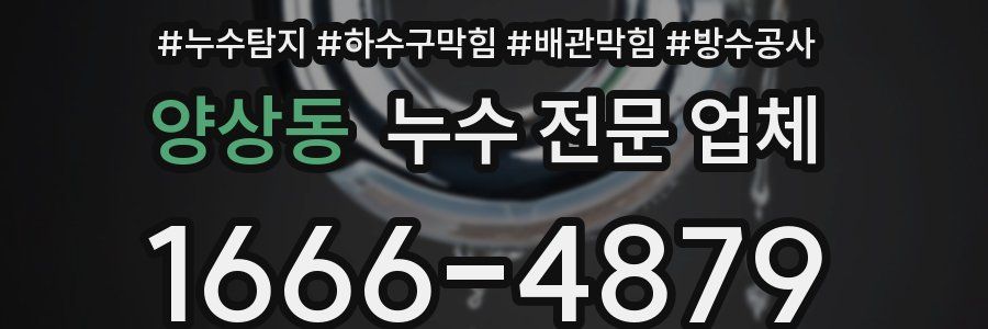 양상동 누수 전문 업체