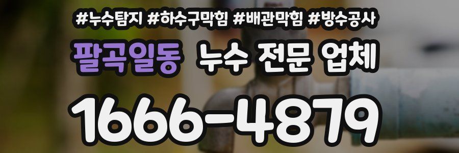 팔곡일동 누수 전문 업체