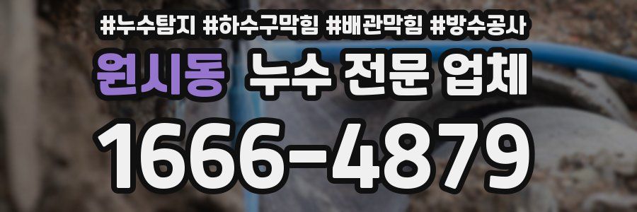 원시동 누수 전문 업체