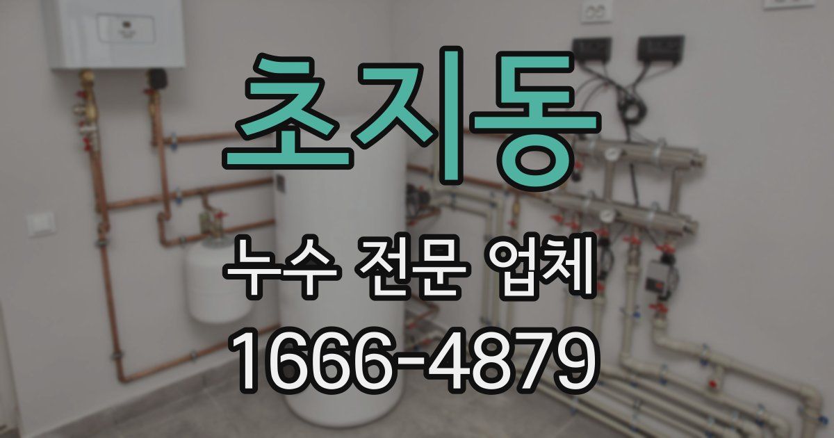 초지동 누수 전문 업체