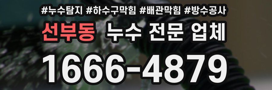 선부동 누수 전문 업체