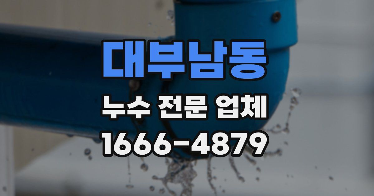 대부남동 누수 전문 업체