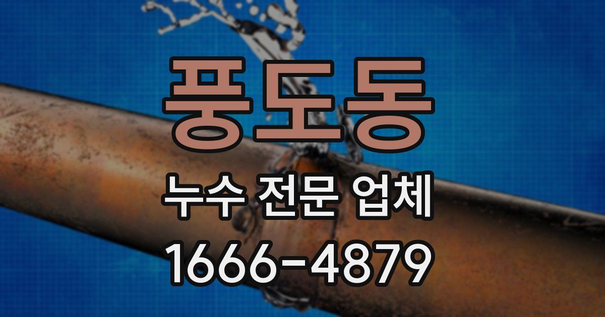 풍도동 누수 전문 업체