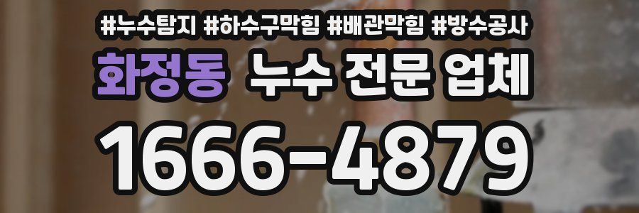 화정동 누수 전문 업체
