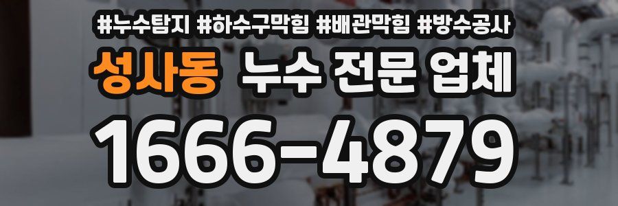 성사동 누수 전문 업체