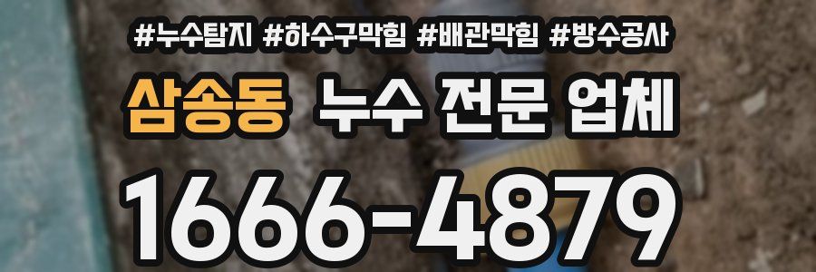 삼송동 누수 전문 업체