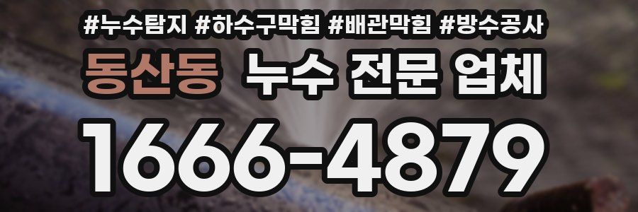 동산동 누수 전문 업체