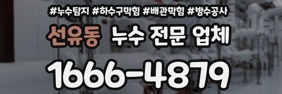 선유동 누수 전문 업체