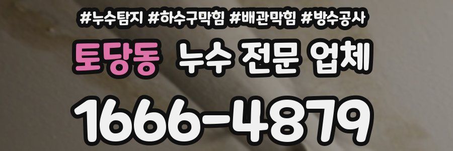 토당동 누수 전문 업체
