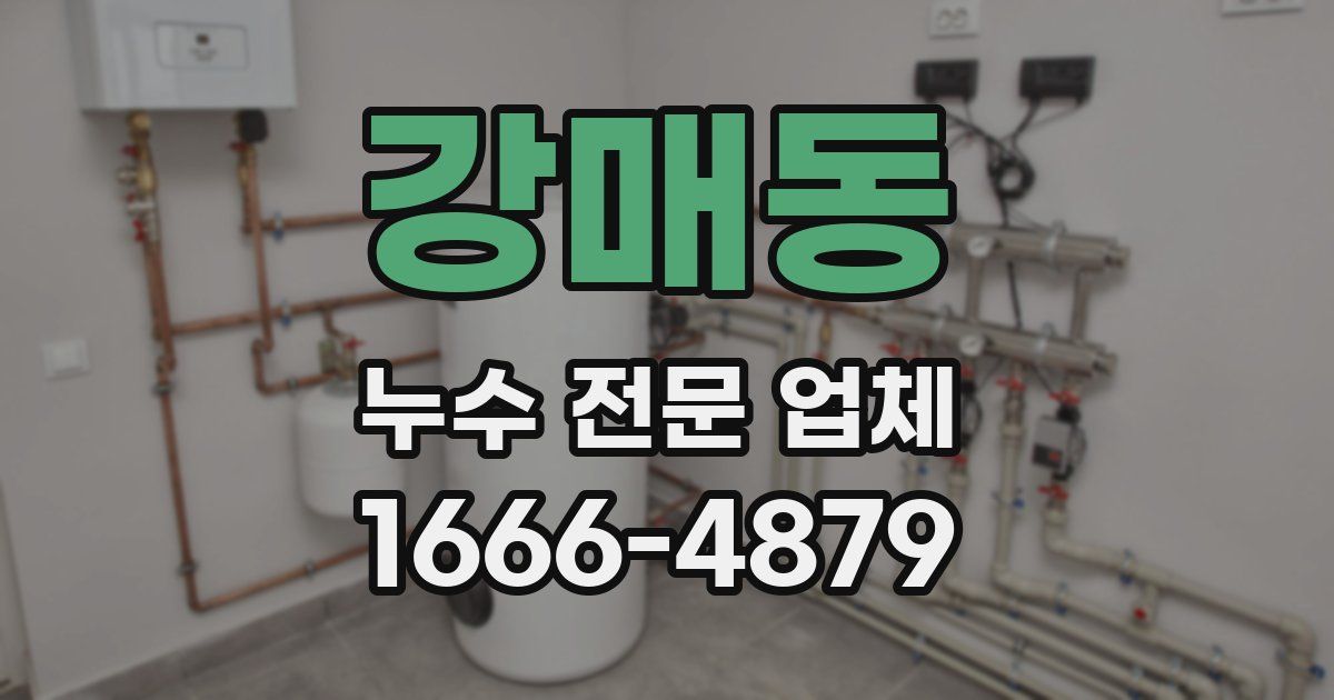강매동 누수 전문 업체