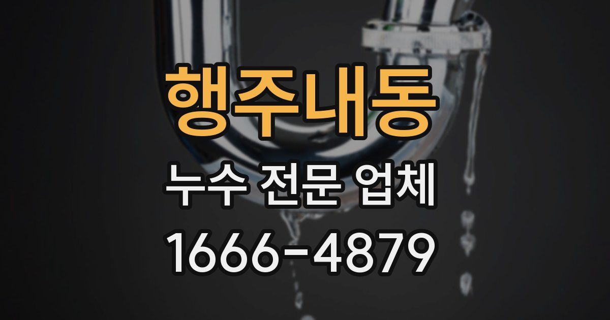 행주내동 누수 전문 업체