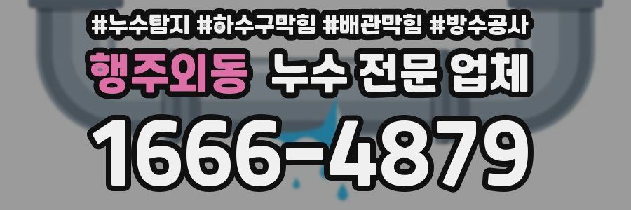 행주외동 누수 전문 업체