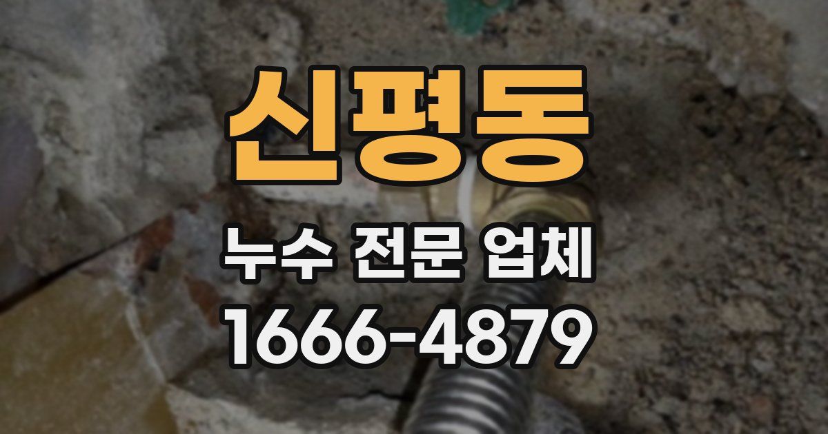신평동 누수 전문 업체