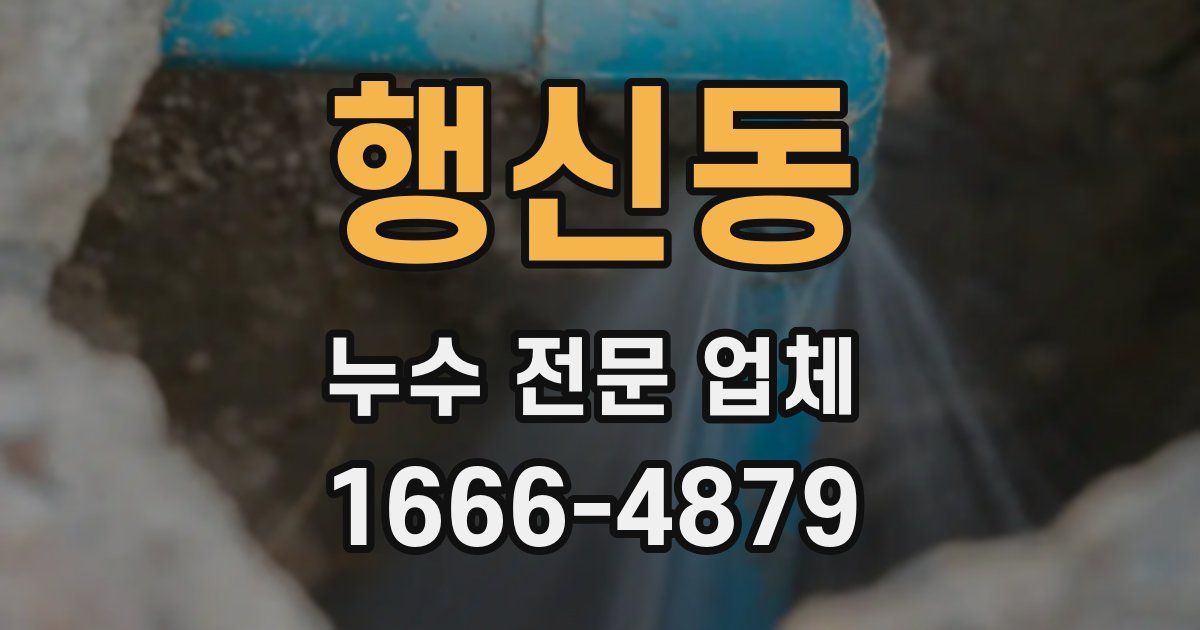 행신동 누수 전문 업체