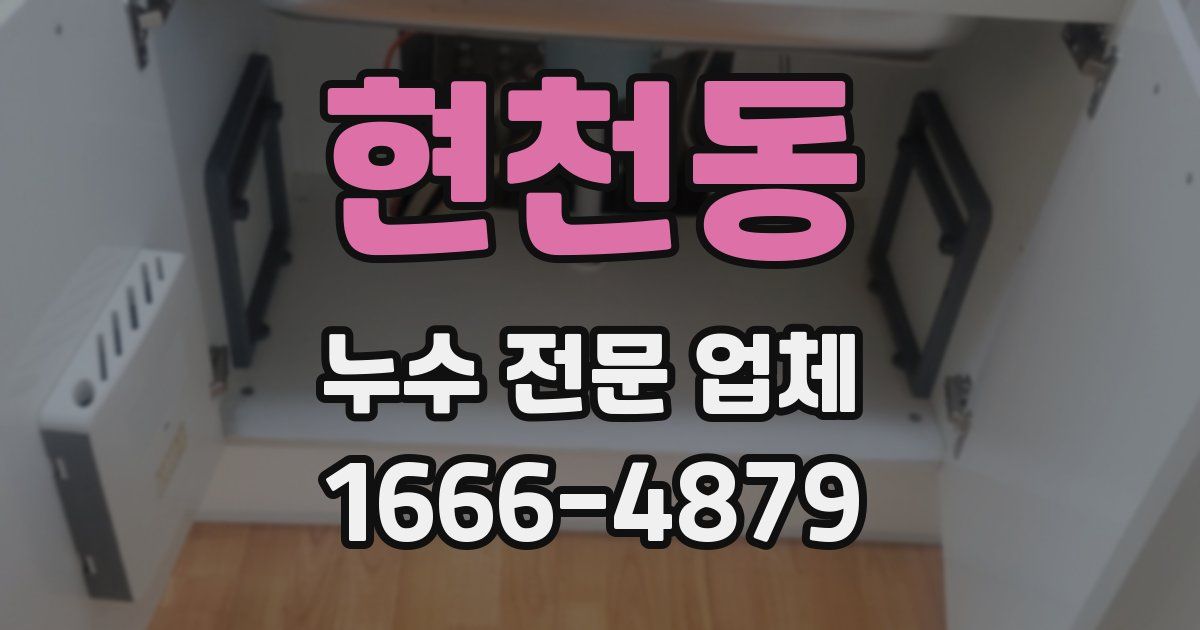 현천동 누수 전문 업체