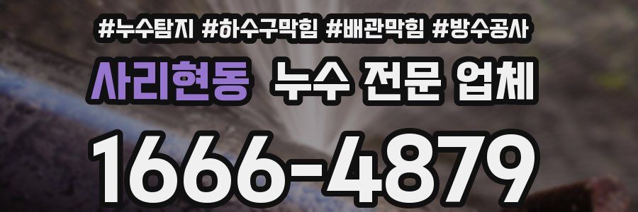 사리현동 누수 전문 업체