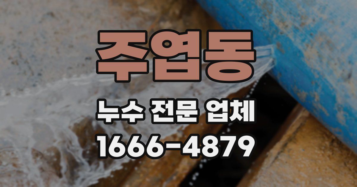 주엽동 누수 전문 업체