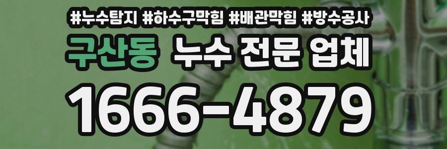 구산동 누수 전문 업체