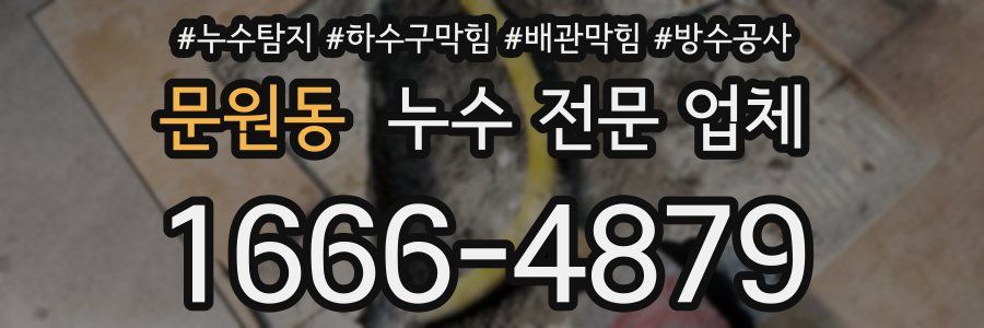 문원동 누수 전문 업체