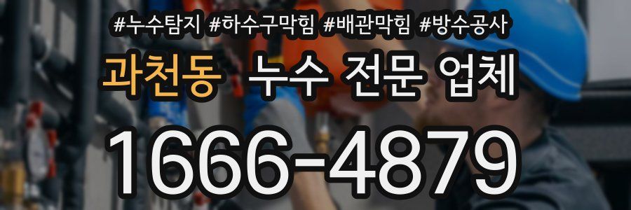 과천동 누수 전문 업체
