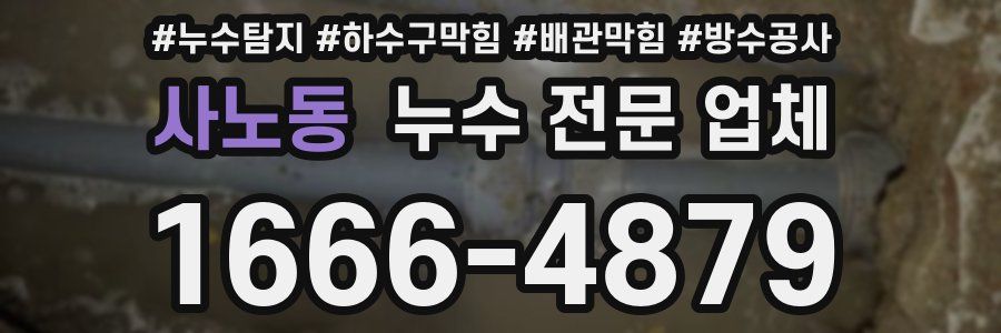 사노동 누수 전문 업체