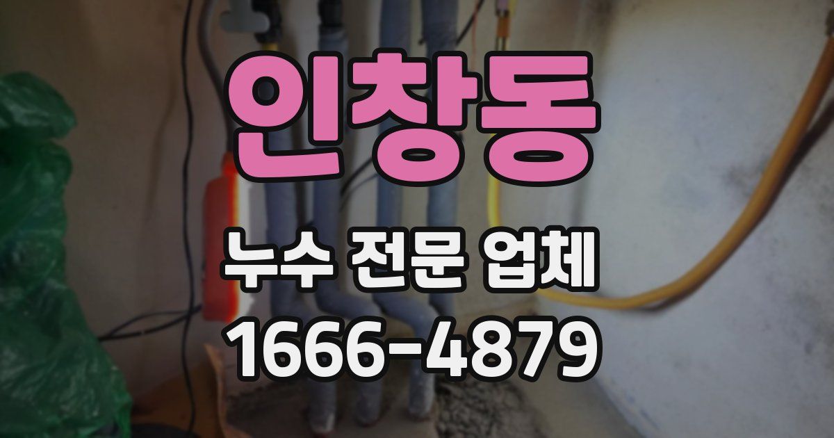 인창동 누수 전문 업체